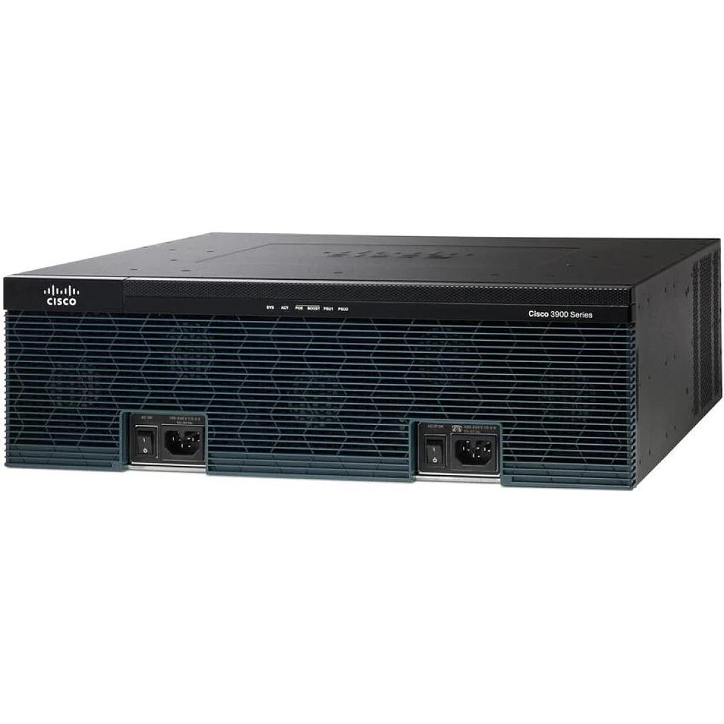 Cisco 3945E ISR w/SPE250 (4GE ports, 3EHWIC slots, 3DSP slots, 4SM slots, 256MB CF, 1GB DRAM, IP Base)